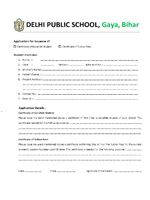 Bonafide Student/Fee Certificate