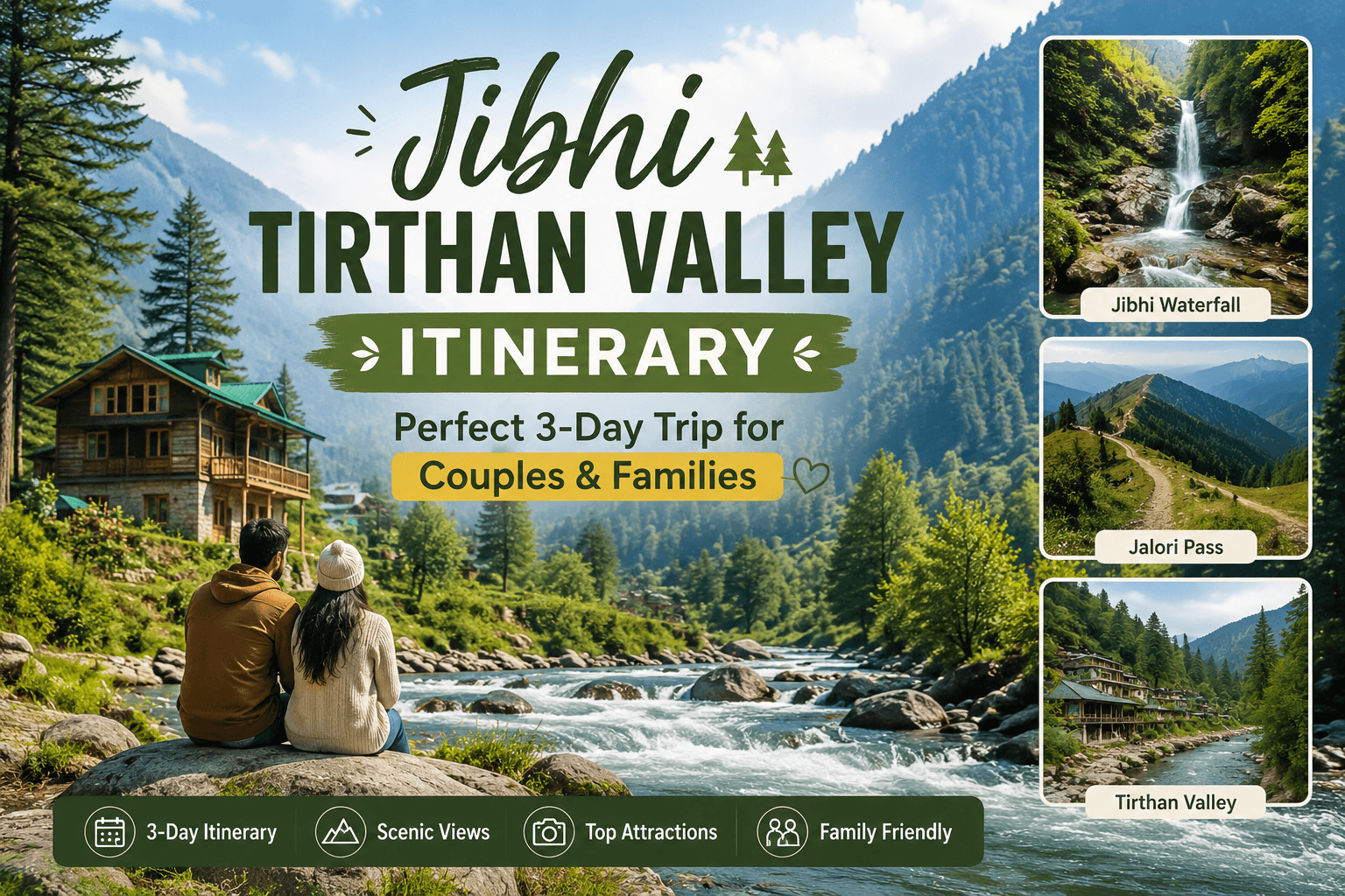 Jibhi Tirthan Valley Itinerary: Perfect 3-Day Trip for Couples & Families
