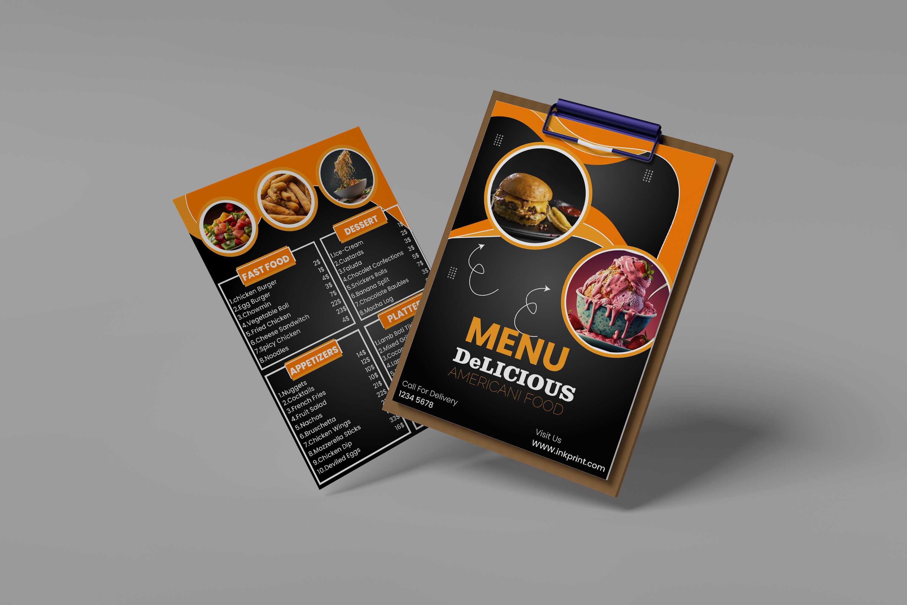 Design & Print Custom Restaurant Menus Online