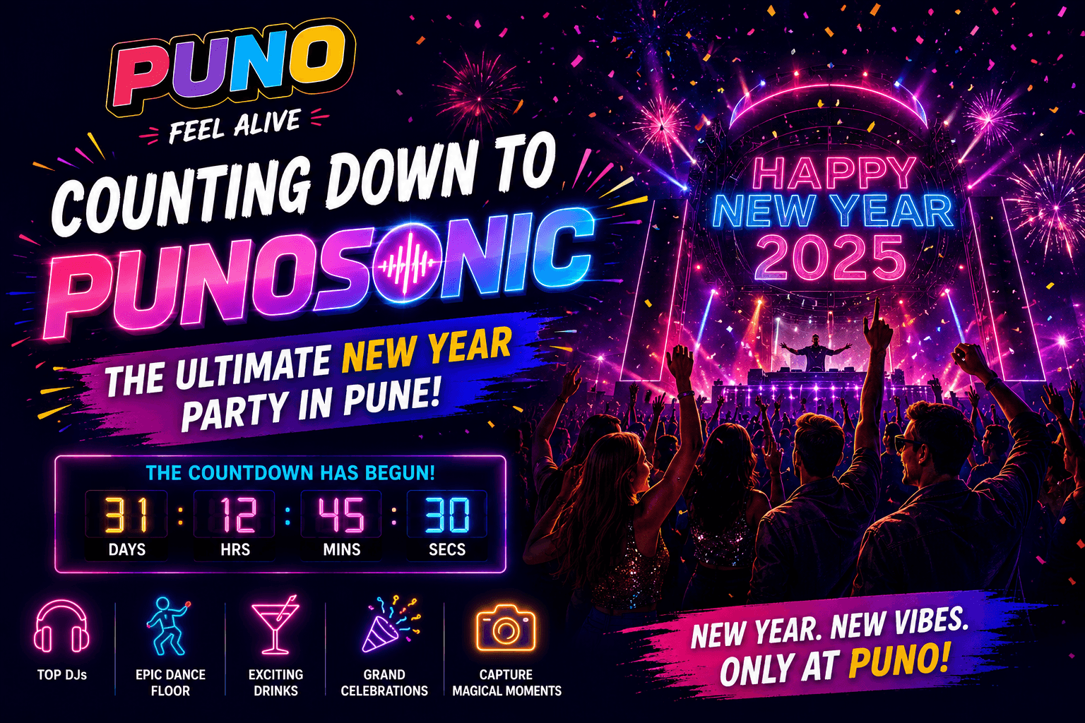 Counting Down to PUNOSONIC: The Ultimate New Year Party in Pune!