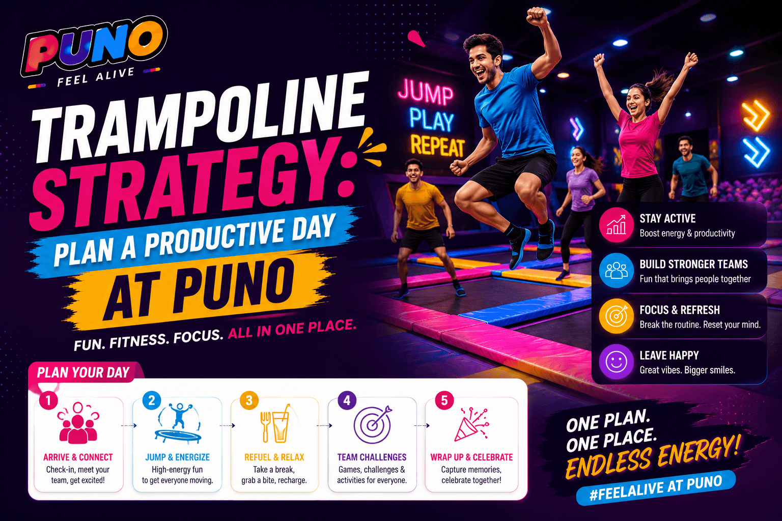 Trampoline Strategy: Plan a Productive Day at PUNO